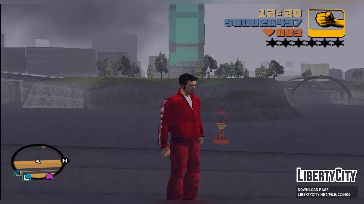 Красный спортивный костюм Adidas / GTA 3
