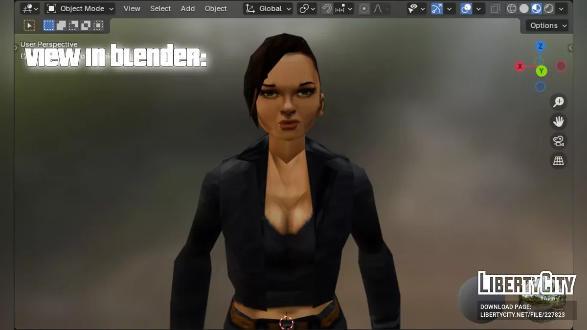 Катсцена голова Каталины для игрового модели / GTA 3
