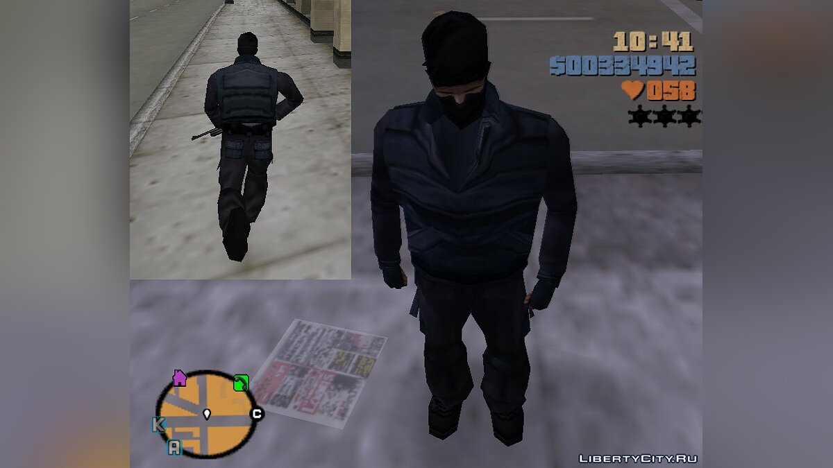 Skin S.W.A.T. from GTA SA for GTA 3 - Картинка #2