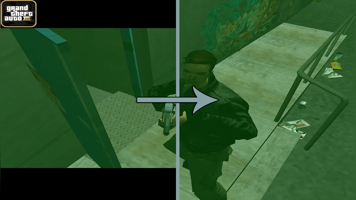 Отключение кинографичных полос в катсценах / GTA 3