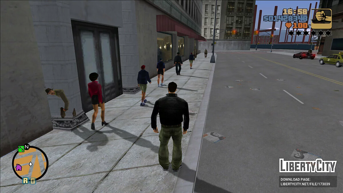 Динамические тени для пешеходов и машин / GTA 3