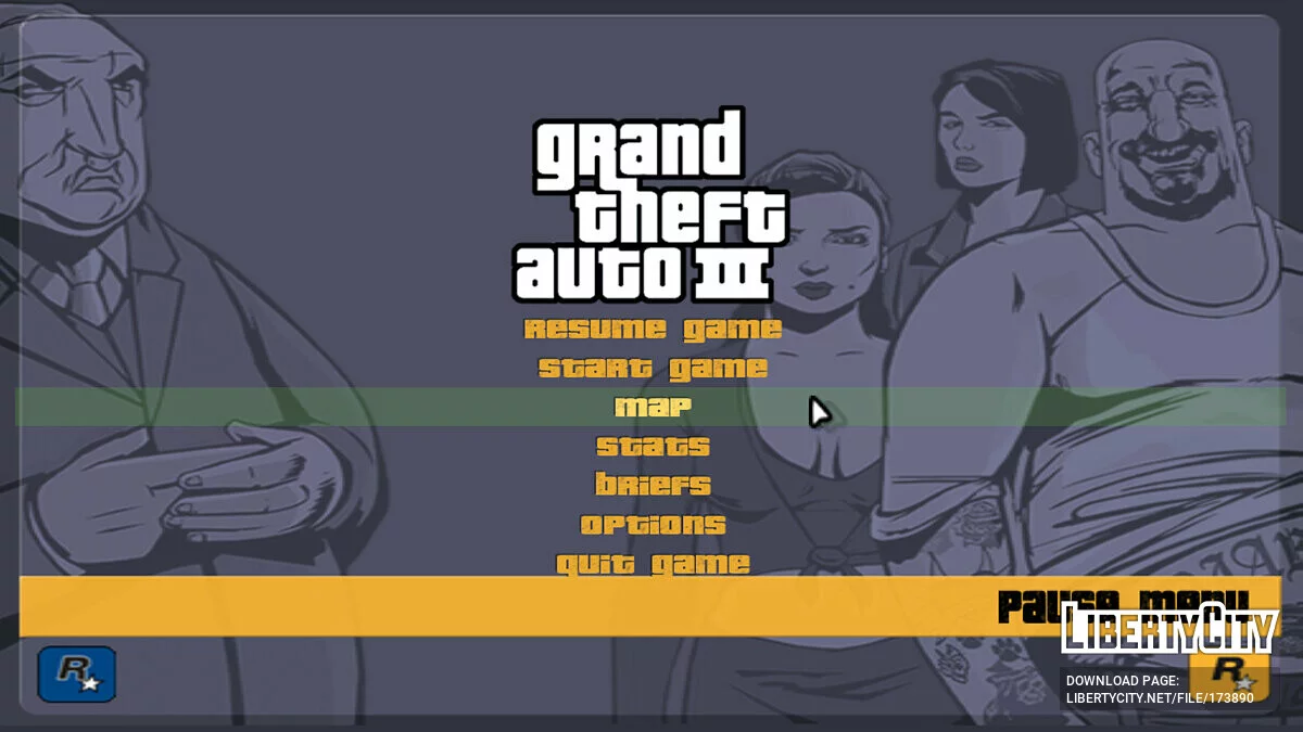 Карта в меню игры / GTA 3