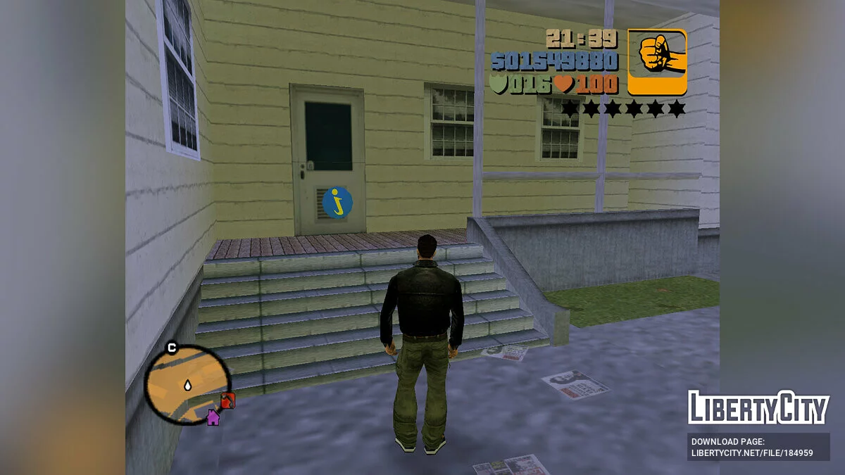 Возможность сохранения в домах Шорсайд Вейла / GTA 3
