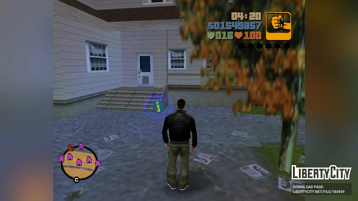 Возможность сохранения в домах Шорсайд Вейла / GTA 3