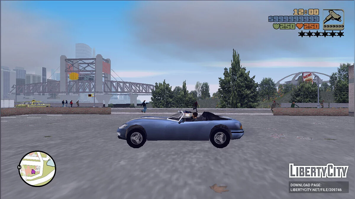 Стрелять из любого оружия, находясь в машине / GTA 3