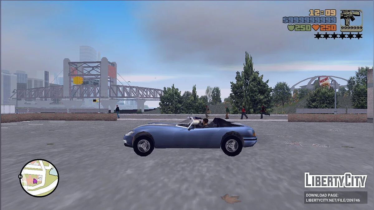 Стрелять из любого оружия, находясь в машине / GTA 3