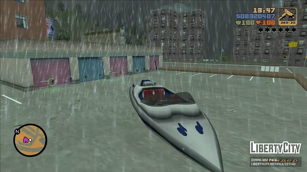 Исправленная анимация за рулём лодок / GTA 3