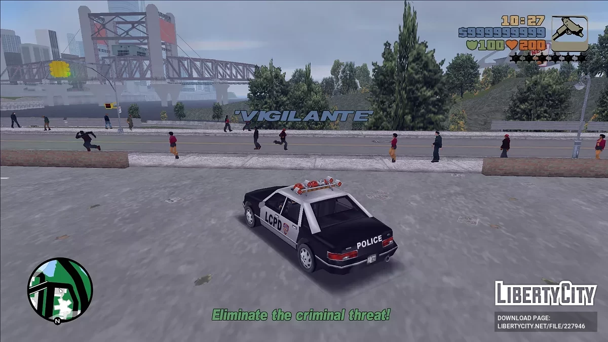 Никогда не быть в розыске при прохождении Vigilante (III) / GTA 3