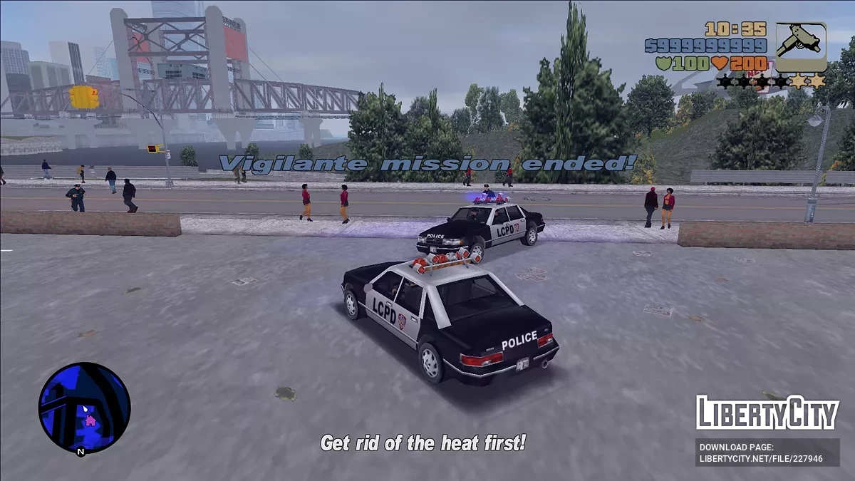 Никогда не быть в розыске при прохождении Vigilante (III) / GTA 3
