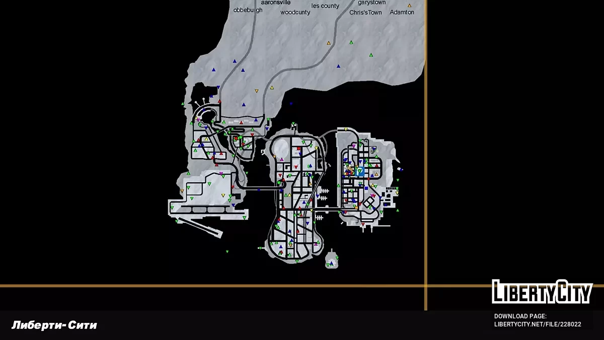Отображение коллекционных предметов на карте GTA 3: Frosted Winter / GTA 3