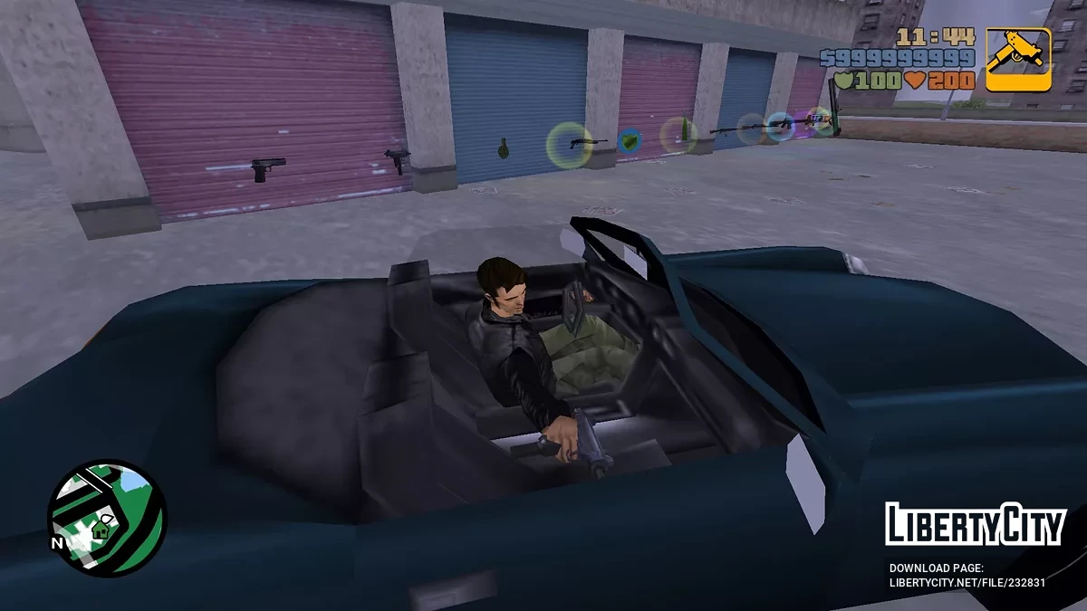 Скрыть оружие в автомобиле (III) / GTA 3
