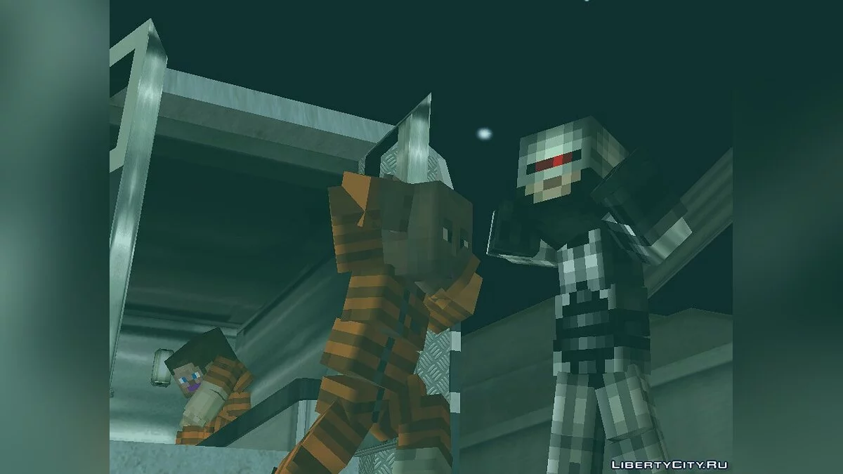 Люди в стиле Minecraft / GTA 3