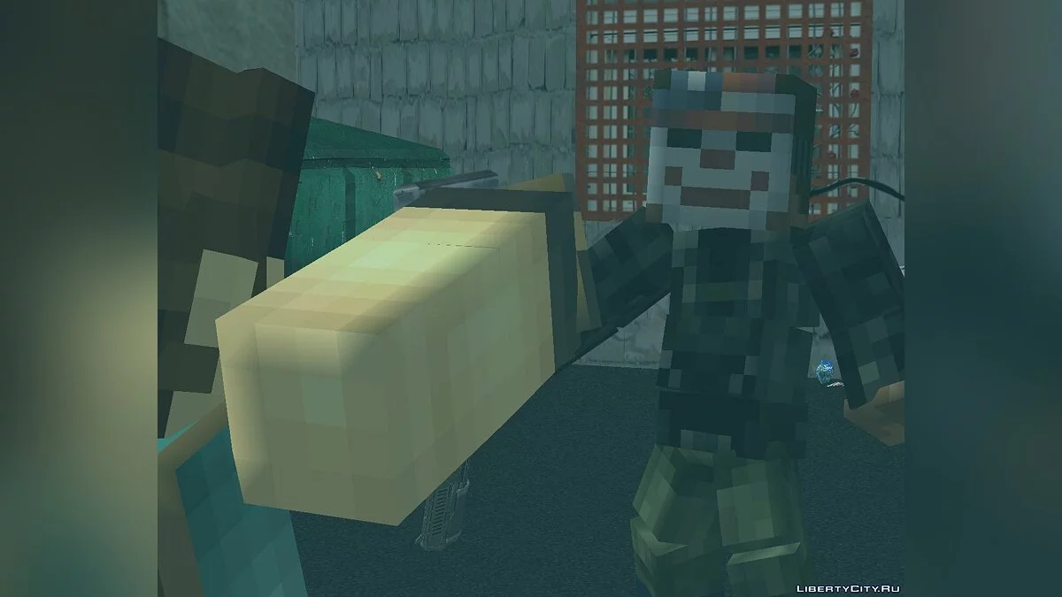 Люди в стиле Minecraft / GTA 3