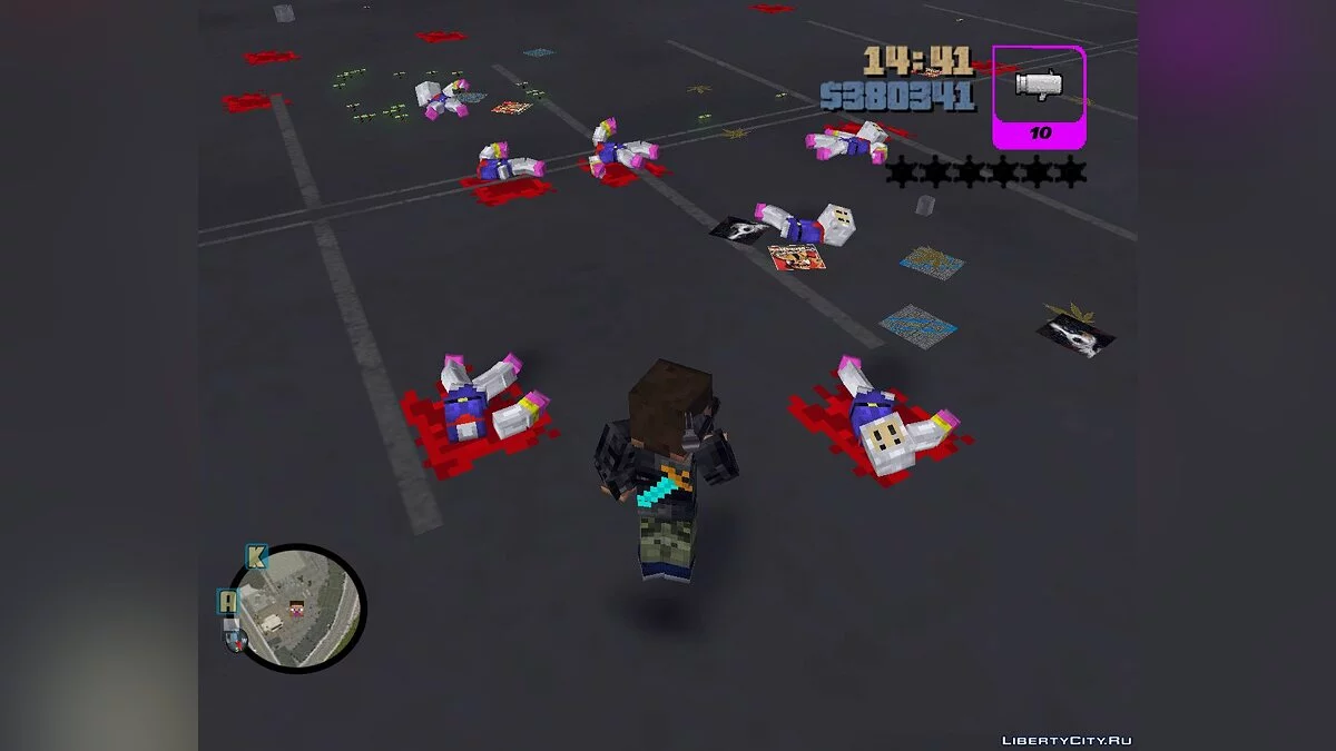 Люди в стиле Minecraft / GTA 3