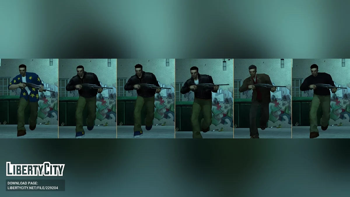 Эволюция Клода – Fusion Skins HQ / GTA 3