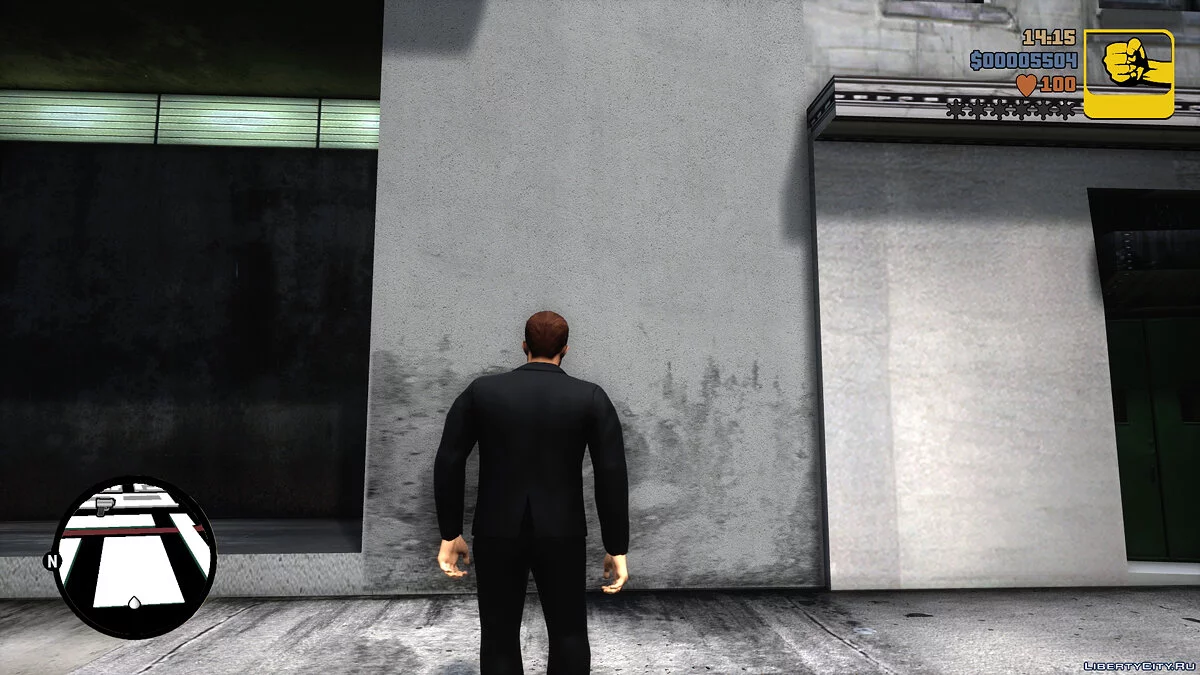 Клод в костюме Мафии Леоне / GTA 3: The Definitive Edition