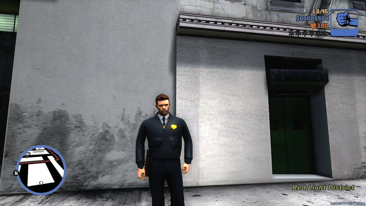 Клод в костюме полицейского / GTA 3: The Definitive Edition