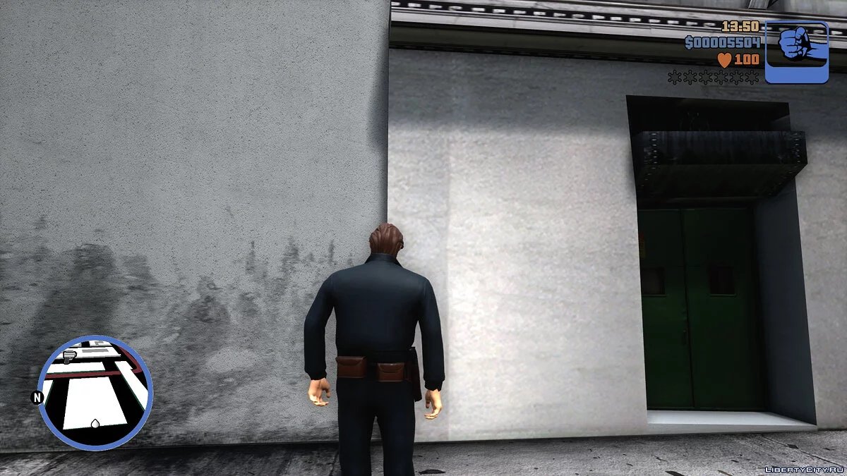 Клод в костюме полицейского / GTA 3: The Definitive Edition