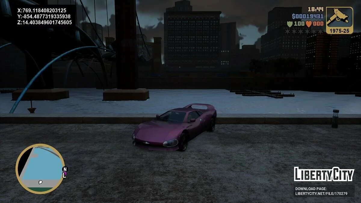 Показ координат / GTA 3: The Definitive Edition