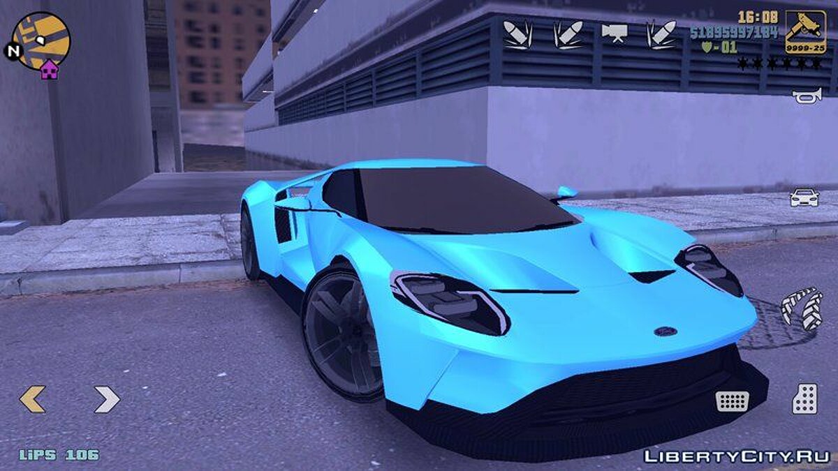 Скачать Ford GT 2015 для GTA 3 (iOS, Android)