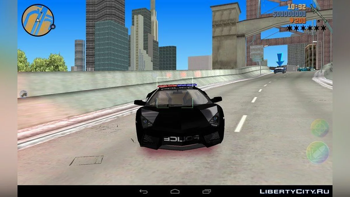 Lamborghini Reventon Police / GTA 3 (iOS, Android)