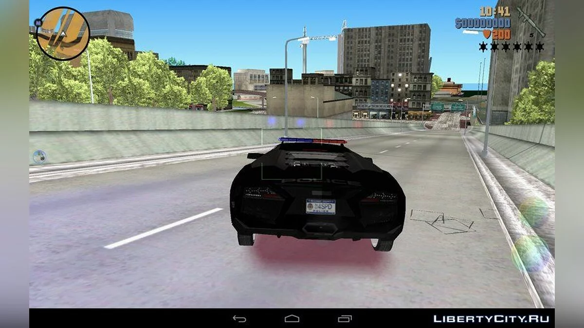 Lamborghini Reventon Police / GTA 3 (iOS, Android)