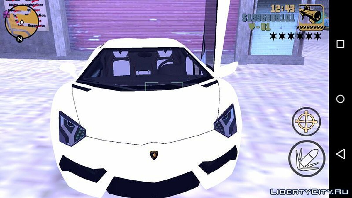 Скачать Lamborghini Aventador LP 700-4 для GTA 3 (iOS, Android)