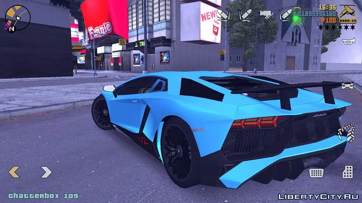 Lamborghini Aventador SV V2 / GTA 3 (iOS, Android)