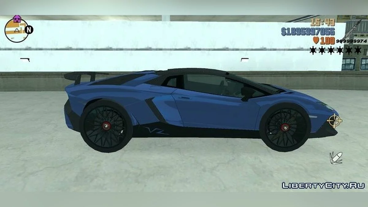 Lamborghini Aventador SV Roadster / GTA 3 (iOS, Android)