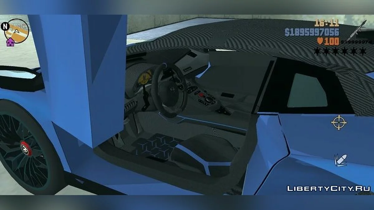 Lamborghini Aventador SV Roadster / GTA 3 (iOS, Android)