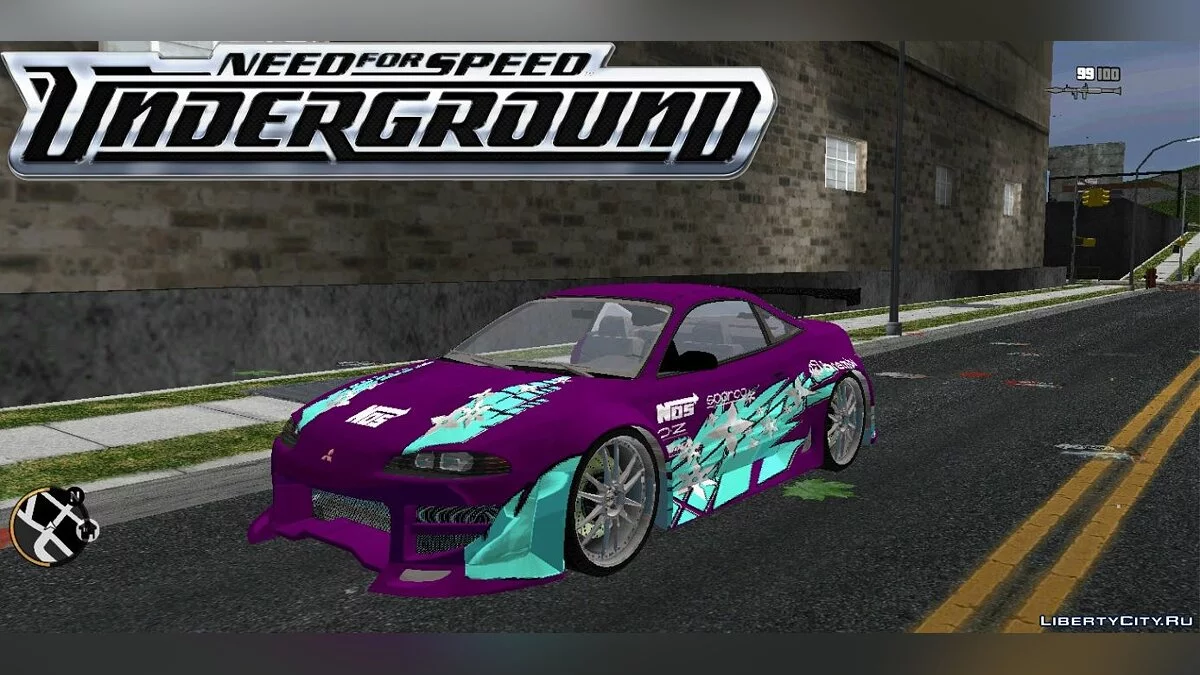 Mitsubishi Eclipse Motors из Need for Speed Underground  / GTA 3 (iOS, Android)