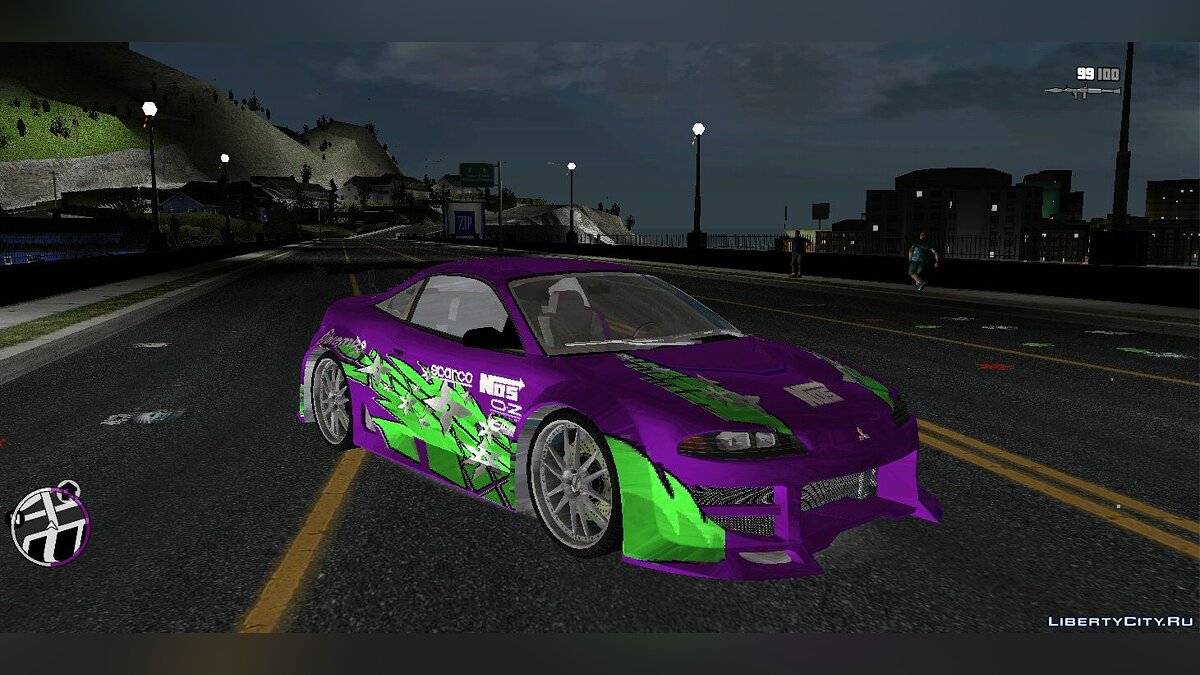 Скачать Mitsubishi Eclipse Motors из Need for Speed Underground для GTA 3  (iOS, Android)