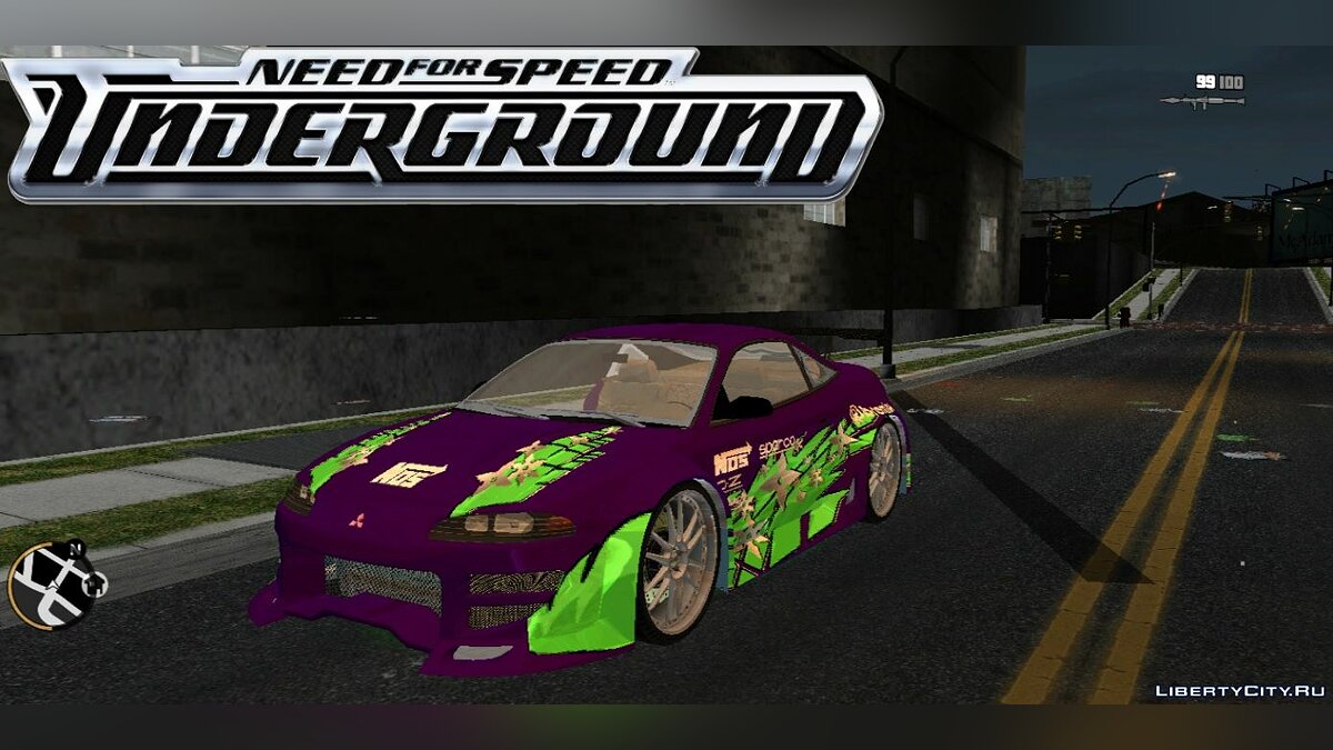 Скачать Mitsubishi Eclipse Motors из Need for Speed Underground для GTA 3  (iOS, Android)