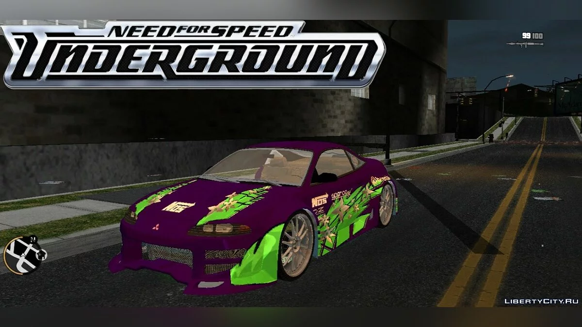 Mitsubishi Eclipse Motors из Need for Speed Underground  / GTA 3 (iOS, Android)