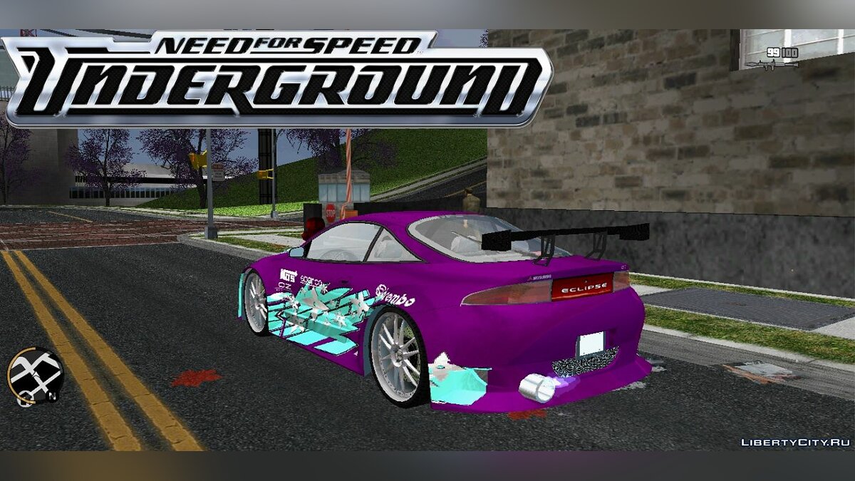 Скачать Mitsubishi Eclipse Motors из Need for Speed Underground для GTA 3  (iOS, Android)