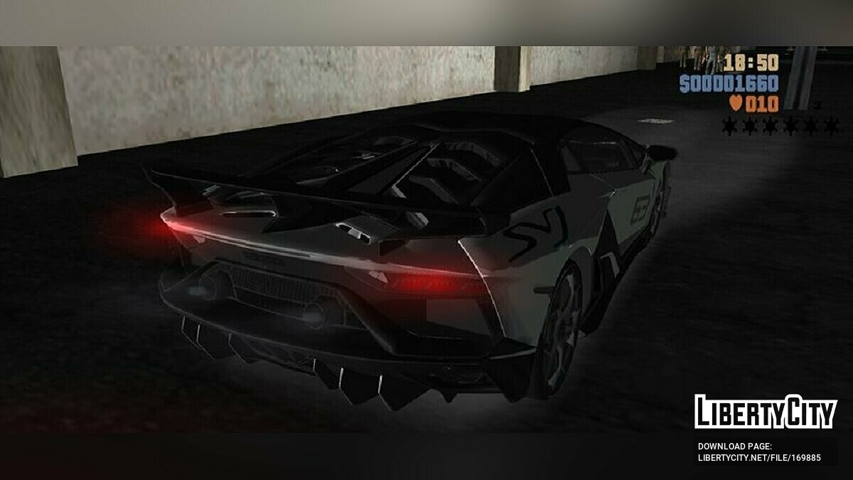 Скачать Lamborghini Aventador SVJ 63 для GTA 3 (iOS, Android)