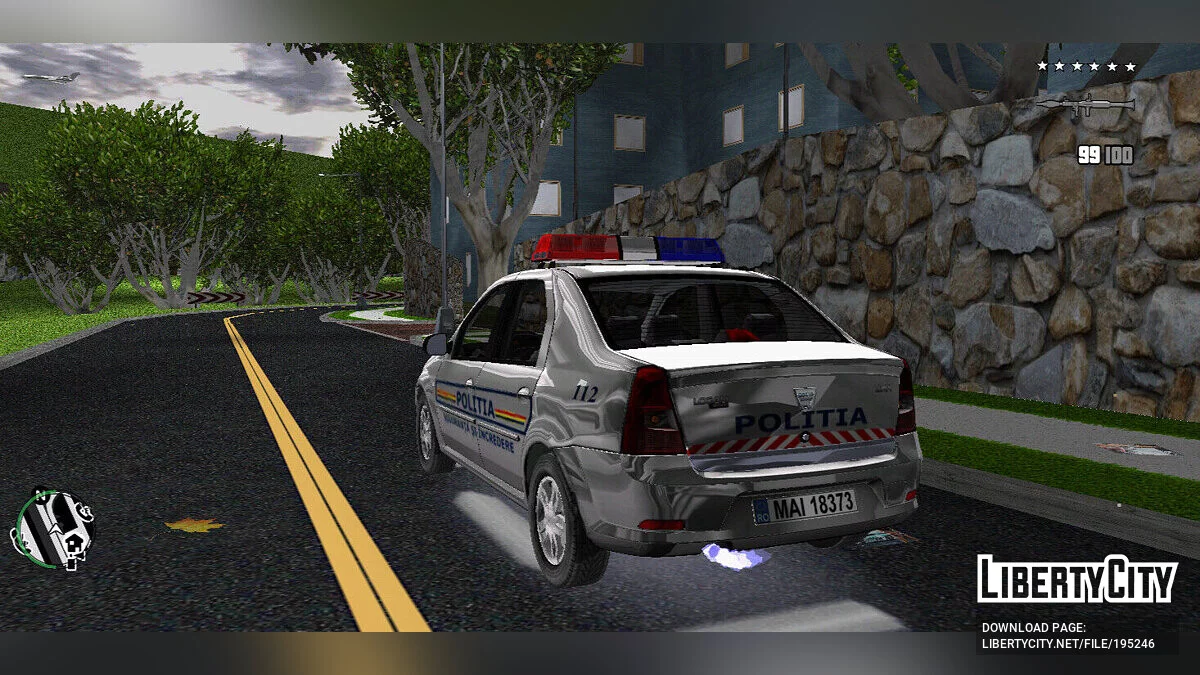 Dacia Logan 2008 Romania Police Car / GTA 3 (iOS, Android)