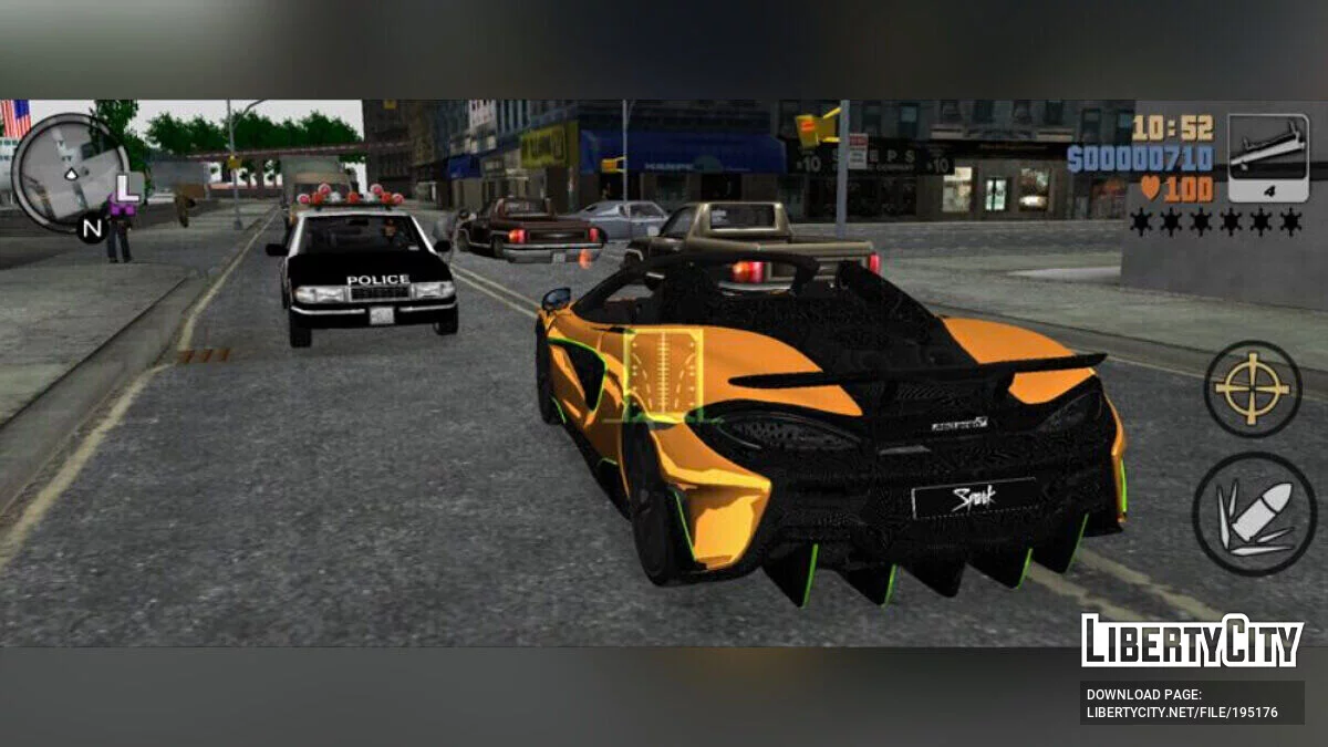 McLaren 600LT Spider 2020 / GTA 3 (iOS, Android)