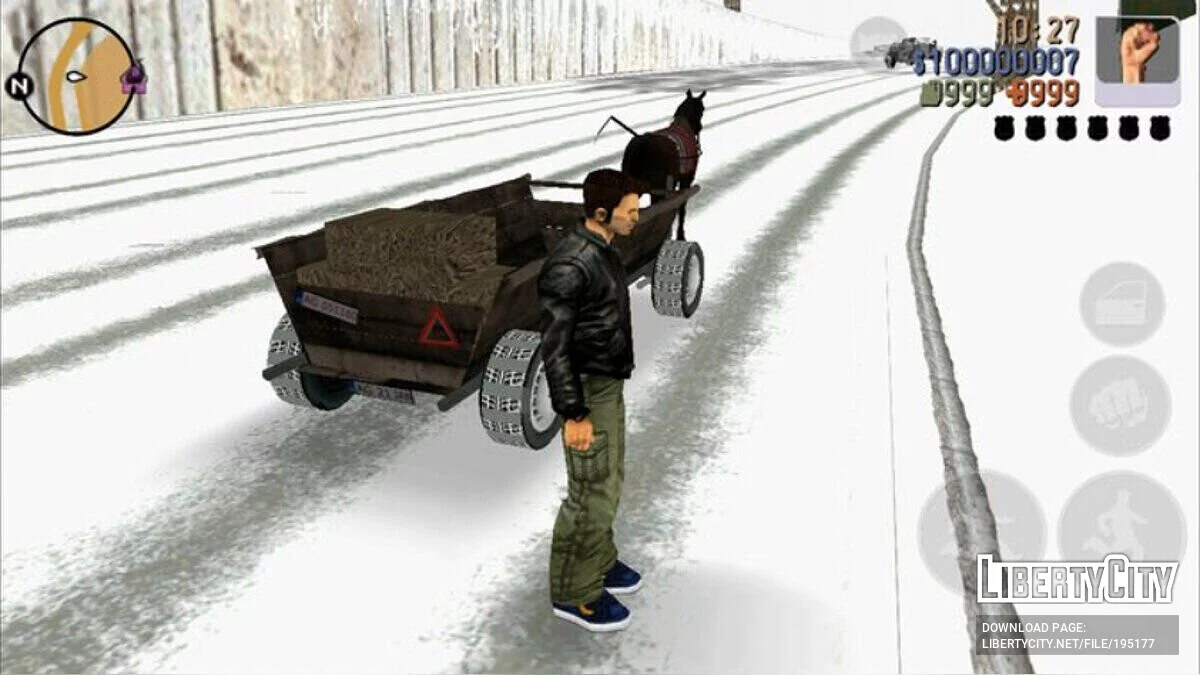 Повозка с лошадью / GTA 3 (iOS, Android)
