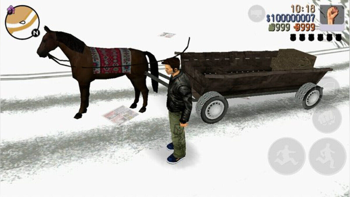 Скачать Повозка с лошадью для GTA 3 (iOS, Android)