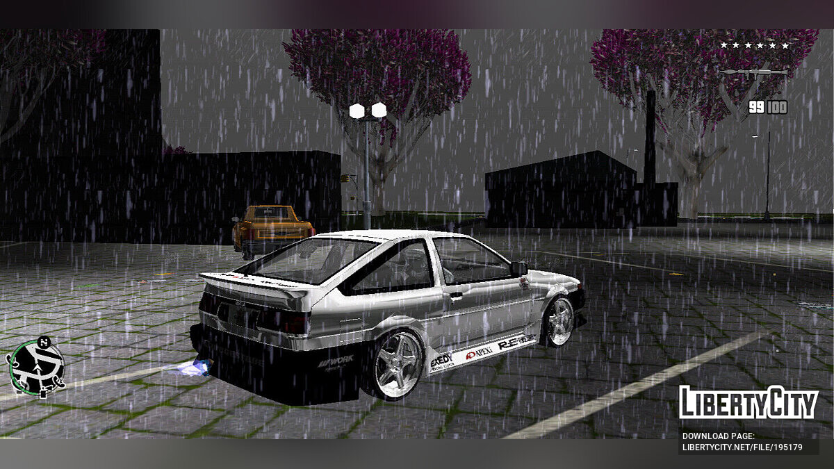 Скачать Toyota Trueno AE86 Touge Drift для GTA 3 (iOS, Android)