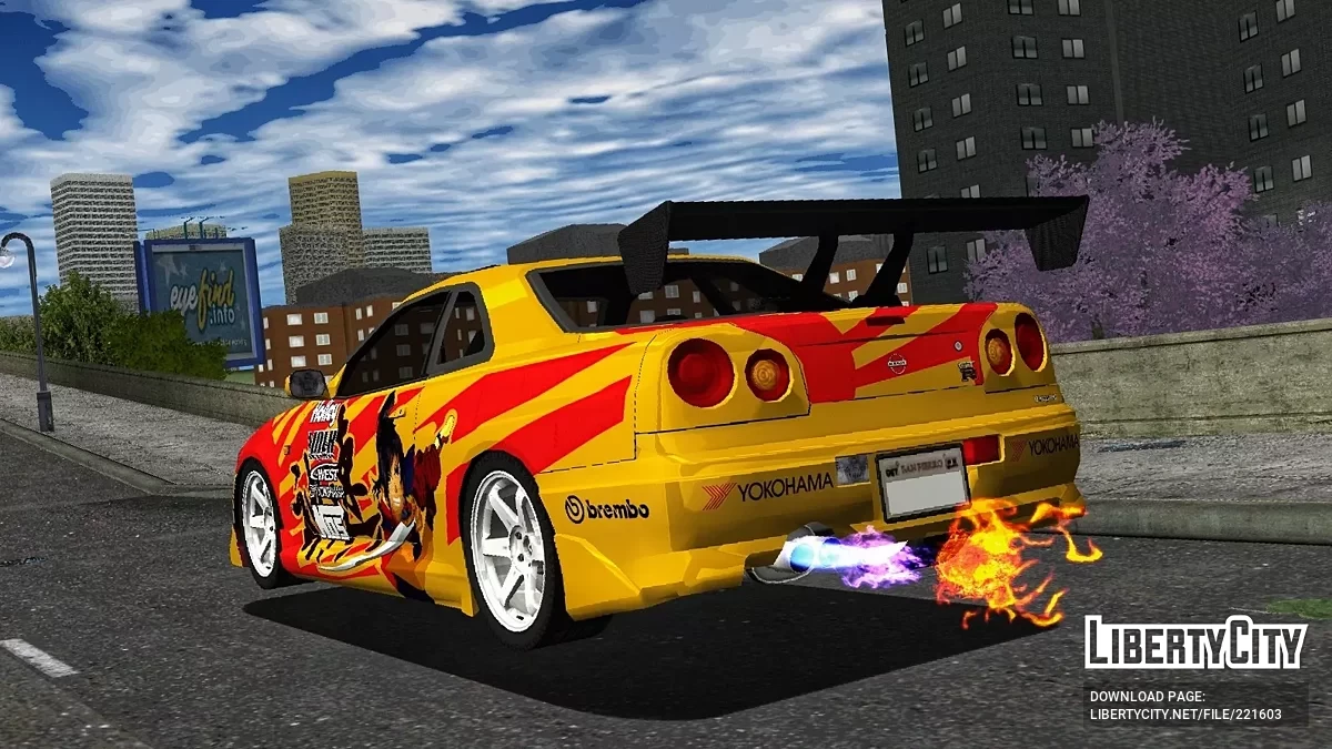 Nissan Skyline R34 GT-R Street Racing Syndicate / GTA 3 (iOS, Android)