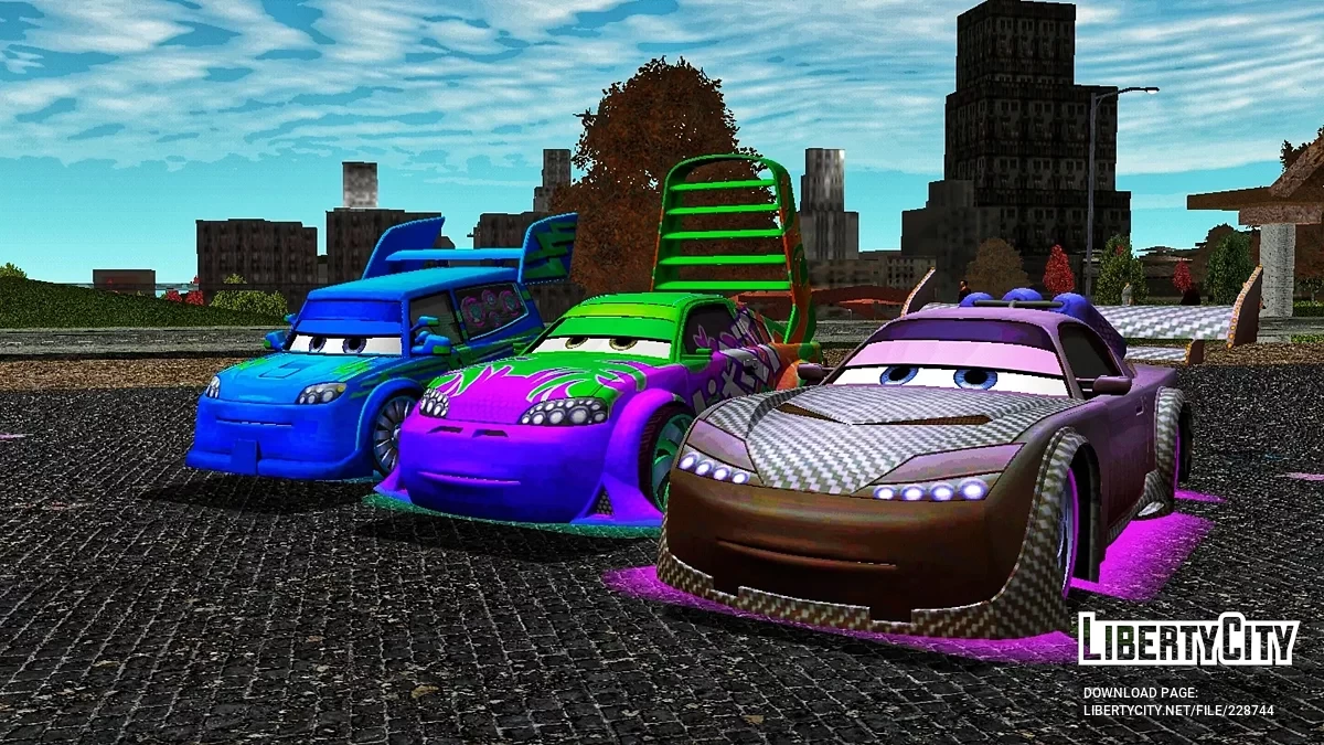 Пак машин Disney Pixar Tuner / GTA 3 (iOS, Android)