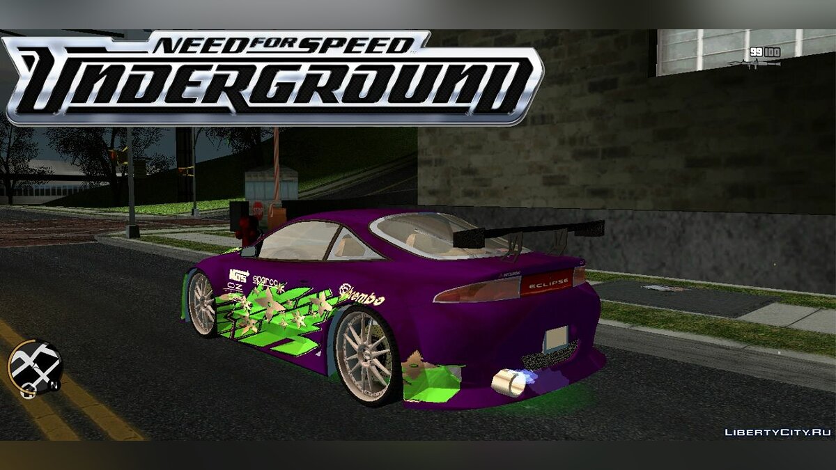 Mitsubishi Eclipse Motors из Need for Speed Underground  для GTA 3 (iOS, Android) - Картинка #5
