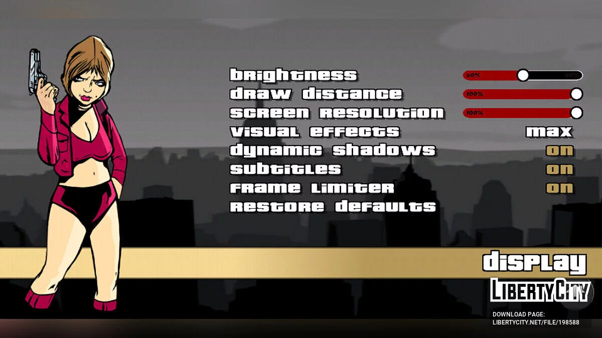 GTA 3: The Definitive Edition - новые текстуры для меню игры / GTA 3 (iOS, Android)