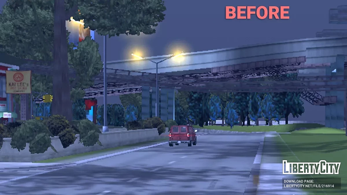Фикс синих деревьев / GTA 3 (iOS, Android)