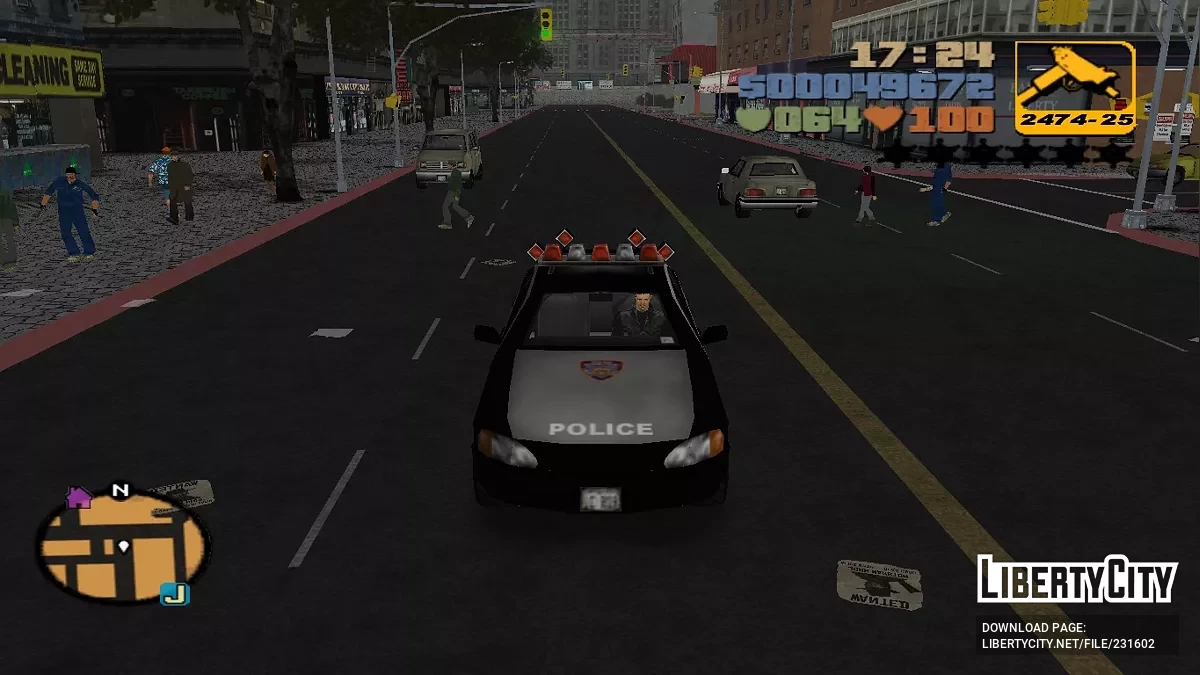 Полицейская машина и Такси / GTA 3 (iOS, Android)