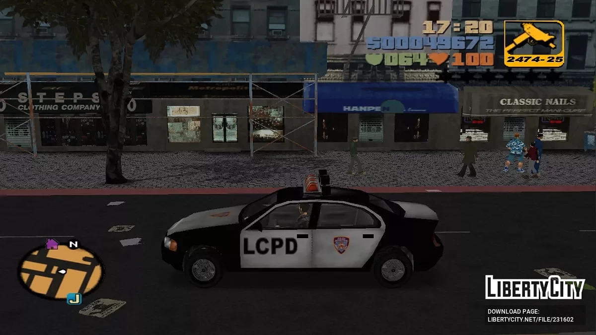 Полицейская машина и Такси / GTA 3 (iOS, Android)