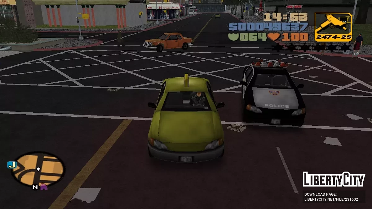 Полицейская машина и Такси / GTA 3 (iOS, Android)