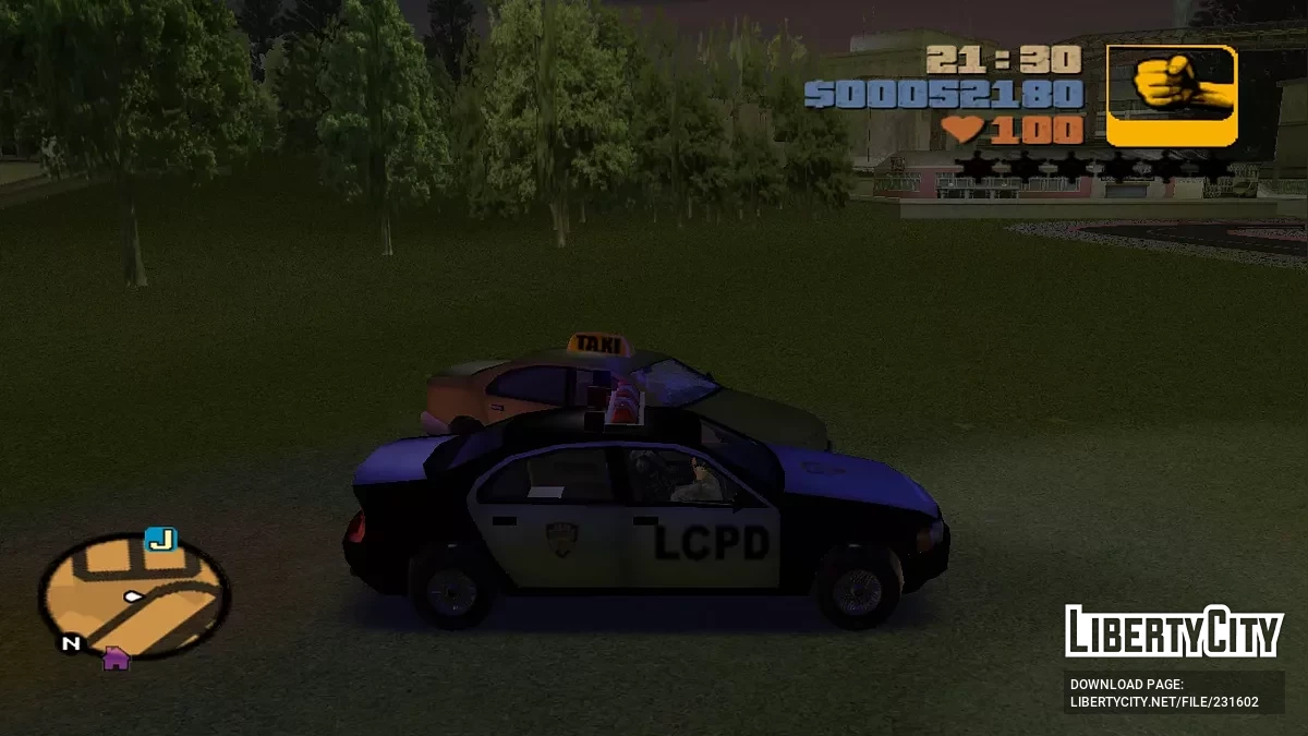 Полицейская машина и Такси / GTA 3 (iOS, Android)